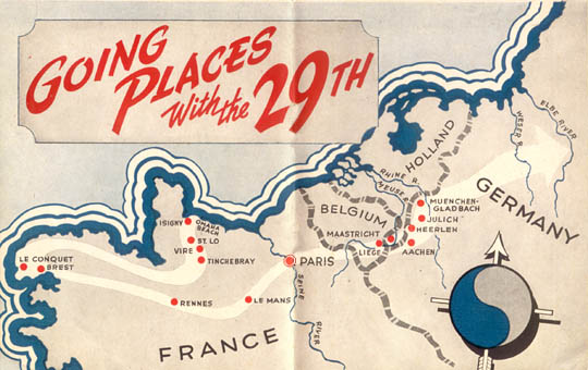 [Going Places With the 29th: WW2 route map]