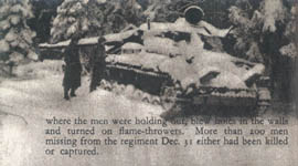[35th Infantry: destroyed German panzer]