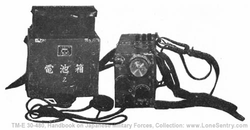 [Figure 347. Walkie Talkie Type 66. Transceiver. Model A. 2500-4500 KC. Power supply—batteries.]