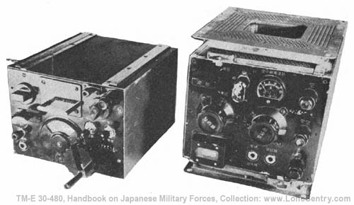 [Figure 360. Model 99 (1939) Type 3. Transmitter-receiver. Close up of transmitter and receiver. Receiver at left, transmitter at right.]